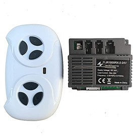 weelye 2.4G Bluetooth Remote Control and JR1930RX-2-24V Receiver Kit Kids Powered Ride On Car,Controller Control Box Accessories for Children Electric Ride On Car Replacement Parts