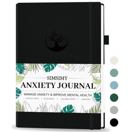 SIMSIMY Mental Health & Anxiety Journal, 91 Days Mood Tracker Journal for Mindfulness, Self Care & Stress Relief, Guided CBT Journal with Mental Health Coloring Book Pages & Dream Diary to Record, Wellness Gifts for Women Men