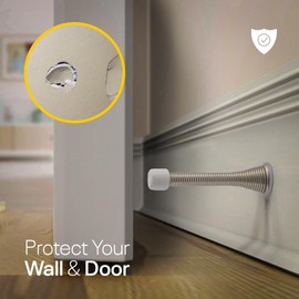 Door Stoppers for Wall – Spring Door Stopper – Door Stoppers – 3-1/4" – Door Stop – Pack of 4 – Door Stoppers for Bottom of Door – Doorstop – Door Spring – Door Stops for Wall – Home, Offices, Schools