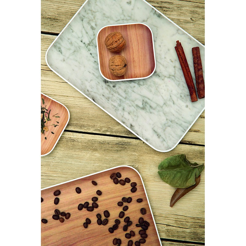 Zak Designs Serving Board Marble/White, 23,5 x 16 cm
