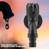 Black Wall Mounted Cold Water Faucet 304 Stainless Steel Outdoor