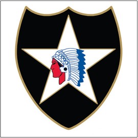 Army, 2nd Infantry Division Clear Vinyl Decal, 3 1/4" Size, 1 Pack