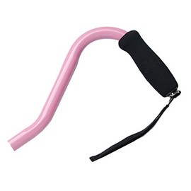 AlexOrthopedic Mobility Support Offset Adjustable Aluminum Cane Foam Grip Handle - Pink