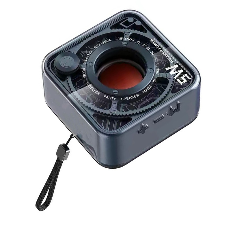 Portable Wireless Bluetooth Speaker 5W Transparent Mechanical Armor Style Small