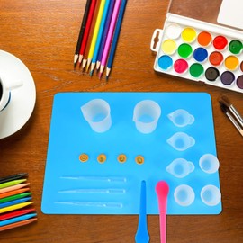 1 Satz Klebewerkzeug Messbecher aus Harz Pigmentmischbecher DIY-Werkzeugsatz zum Mischen von Harz Schmuckset Pigment-Aufbewahrungsbecher Rührbecher Zubehör Kristall Kieselgel