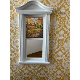 Unbranded Autumn Maple Cottage  Dollhouse Miniature Stained Glass Window Film