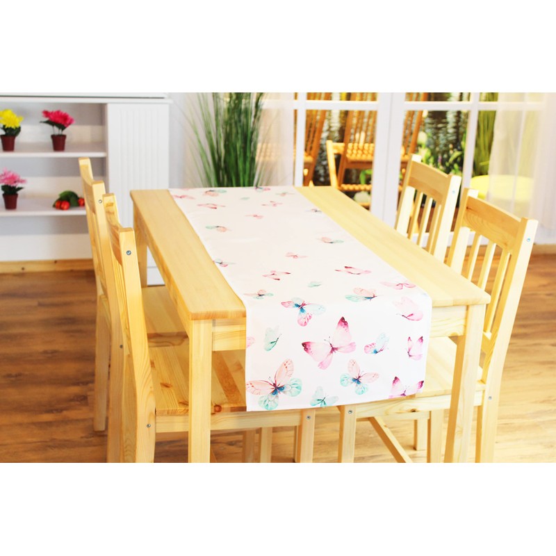 Kamaca Table Runner Butterflies High-Quality Print Motif Eyecatcher in Spring