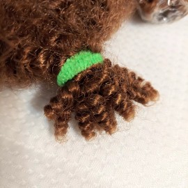 Hair Braid Weave Extensions Doll Making Synthetic Curly Afro Texture Auburn Brow