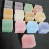 Mcoser 4*4*4cm Acrylic Square Display Block Frosted Red Cube Acrylic