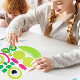 Mumoo Bear DIY Paper Plate Sticker Painting Paper Craft Paper Making Kit Paper Plate Art Kit Animal Paper Plate Craft Plate Decals Boy Girl Paper Plates for Crafts