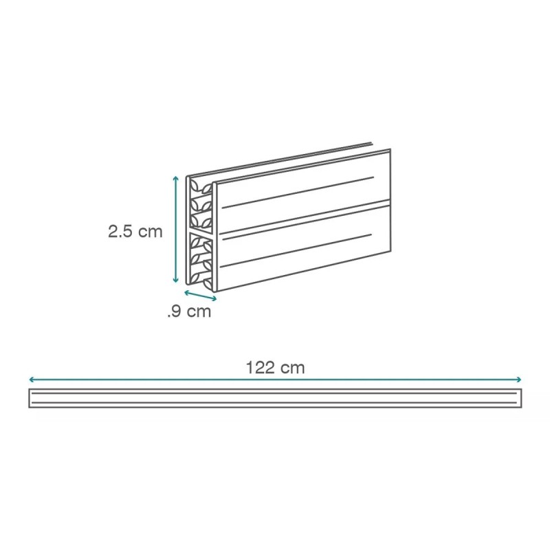 Exhivit Conector L Y H Kit De Pvc Para Mamparas