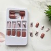 Short press on nails, cute fake nails square false nails