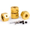 QUE-T Brass Weight Wheel Hex Hub Adapter for 1:10 Redcat