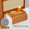 Kssiaz Couch Arm Tray, Bamboo Sofa Tray Table for Couch,