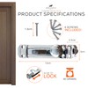 1 Pack Polished Chrome Sliding Door Lock, Heavy-Duty Steel Door
