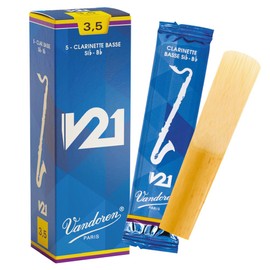 Vandoren CR8235 Bass Clarinet V21 Reeds Strength 3.5, Box of 5