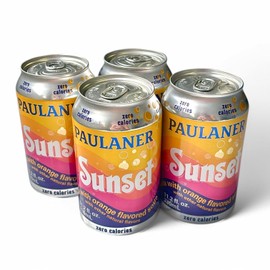 Paulaner Sunset Zero • Soft drink/soda with cola & orange without sugar • 4 Cans x 11.2 fl. oz./330ml