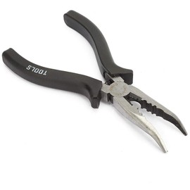 Slimline Bent Nose Pliers 6'' High Carbon Steel Round Curved Nose Pliers High Hardness, Firm And Strong，for Multiple Purposes.