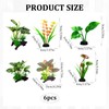 DNTHYRIN 6Pcs Reptile Plants Set, Artificial Vivarium Decoration for Terrariums,