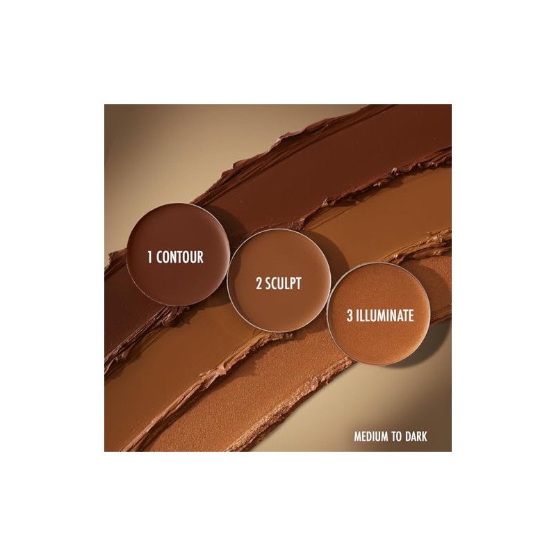 Black Radiance True Complexion Creme Contour Palette, Medium to Dark,