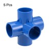 sourcing map 5-Way Elbow PVC Pipe Fitting Furniture Grade 32mm