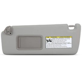SCITOO Car Sun Visor Assbembly with Mirror Fit for 2004-2007 for Toyota for Highlander Gray Without Sunroof(Left Driver Side)