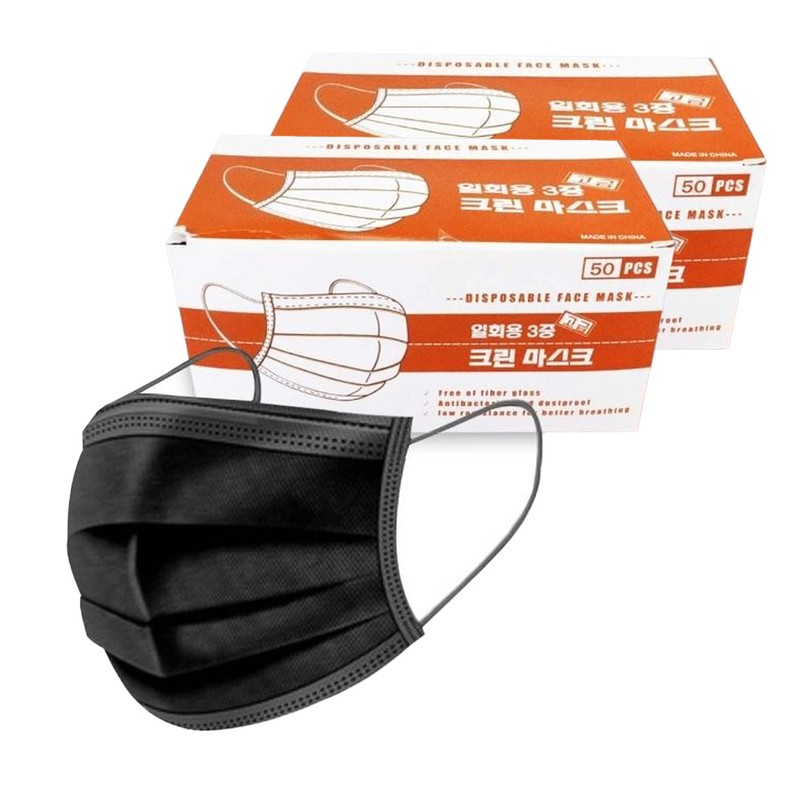 face mask Black dental mask summer large size 100 sheets