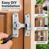 Sliding Door Latch Lock for Home Security – 90/180 Degree