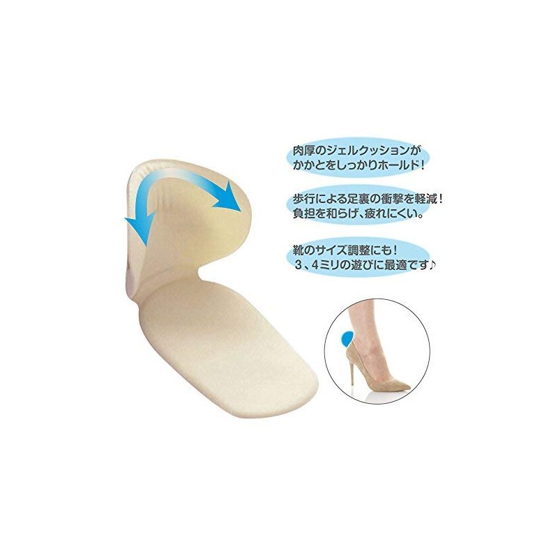 Loveril Heel Supporter, Prevents Scrubbing, Double Sided Tape Gel Cushion,