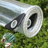 Clear Tarp with Grommet, 5x7ft Heavy Duty Waterproof PVC Transparent