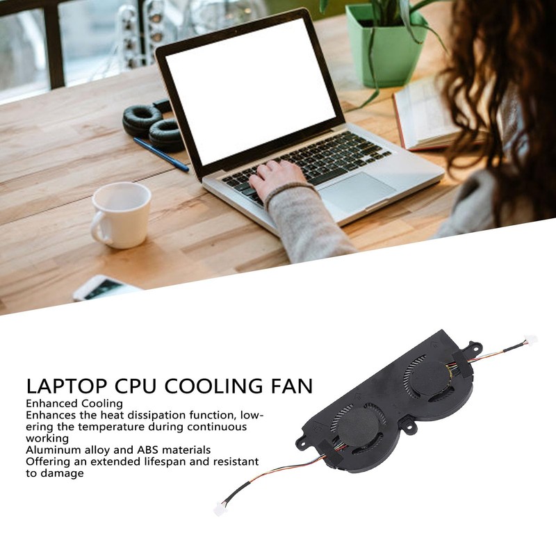 Laptop CPU Cooling Fan, Fast Heat Dissipation, 4 Pin Replacement