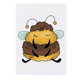 Large 'Sleepy Bumble Bee' Temporary Tattoo (TO00075403)