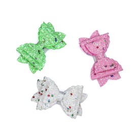 3 Pack Bows for Cranial Helmet Bow Patch Cranial Band Bow Baby Cranial Helmet Bows Sparkle Helmet Bow Plagiocephaly Helmets Bow