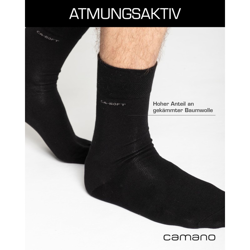 Camano Men's 3642000 Socks, Beige (Sand Melange 8300), 43-46 (Pack