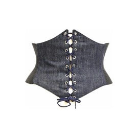 Lavish Blue Denim Corset Belt Cincher (5X)