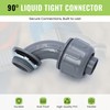 SELECT 50 Pack Lighting PVC Liquid Tight Connector, 3/4” 90-Degree