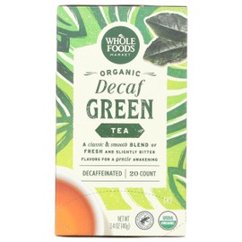Whole Foods Market, Tea Green Decaf Organic, 20 Count