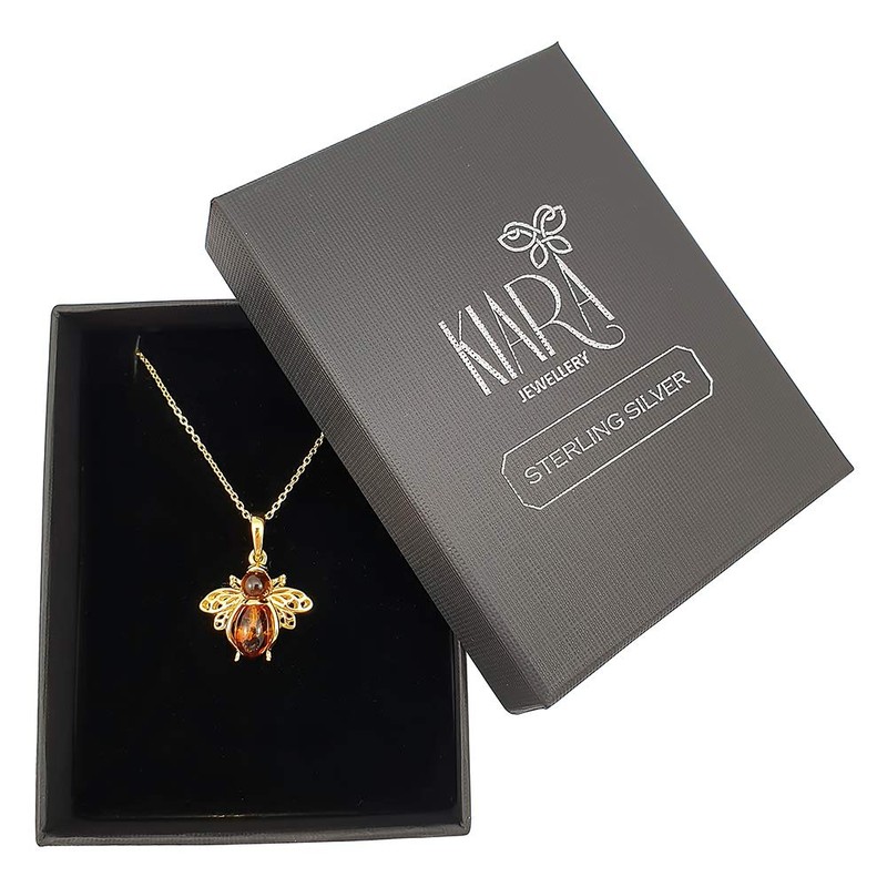 Kiara Jewellery - Bee Pendant Necklace - Gold Plated 925