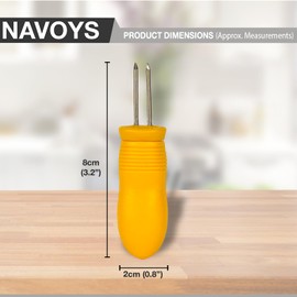 8 Jumbo Corn Skewers - Stainless Steel Cob Forks Holders, Twin Prong Sweetcorn Holders for Home and Camping, BBQ Grill, Barbecue (8 Jumbo Grip Skewers)