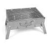 Ele-Gate Mini Parrilla Carbón Portátil Plegable Acero Inoxidable Color Gris