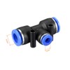 sourcing map Plastic Tee Push to Connect Tube Fittings 25/64"