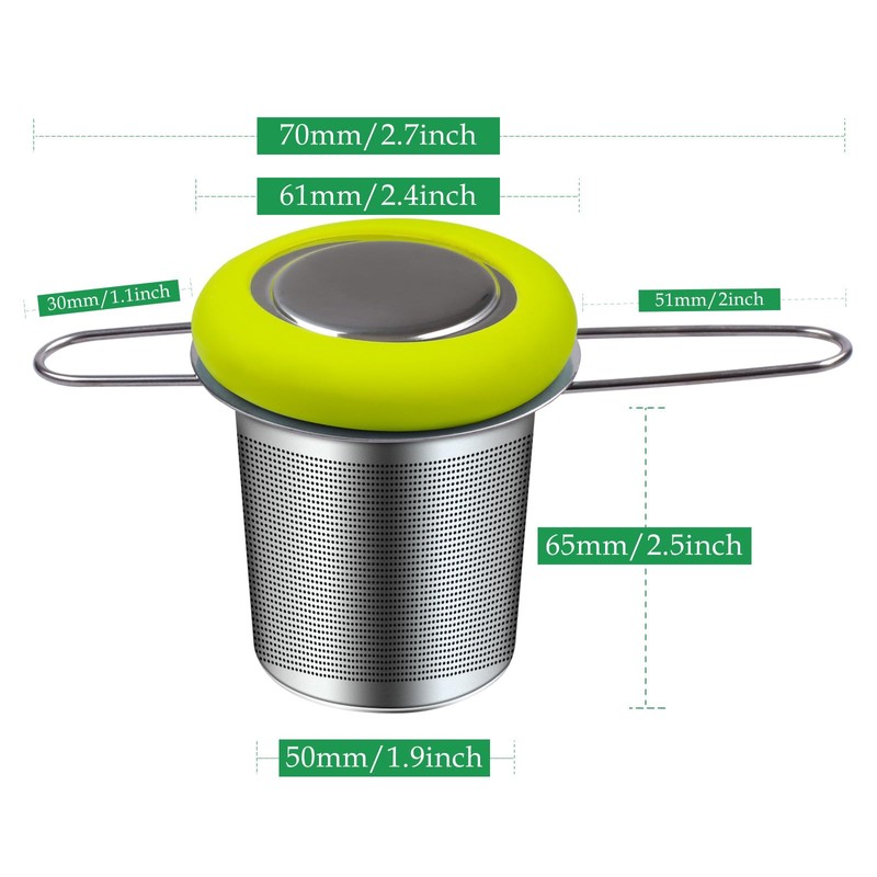Fenshine Tea Infuser Stainless Steel Tea Strainer Folding Handle Tea