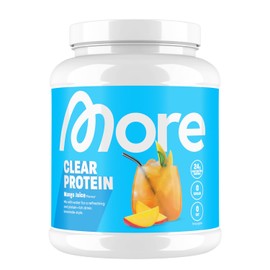MORE NUTRITION Clear Protein Whey Isolate Powder, Mango Juice, 600 g, 1.32 lbs, 20 Servings Clear Whey - Lactose Free - Muscle Building and Recovery Powder Made in Germany