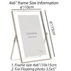 Silver 4x 6'' Floating Frame Set of 2, For Photo