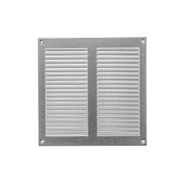 20 x 20 cm Galvanised Air Vent Cover - Steel Return Air Grille - for Ceiling and Side Wall - HVAC - with Protective Screen (200 x 200 mm, Galvanised)