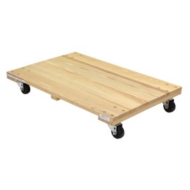Vestil HDOS-2436-9-NM Hardwood Solid Deck Dolly with Non Marking Casters 36 in. x 24 in. x 6-3/16 in. 900 Lb. Capacity