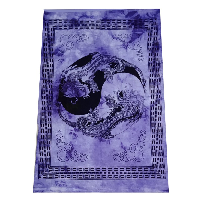 Purpledip Wall Poster Dragon Yin Yang Bohemian (20076)