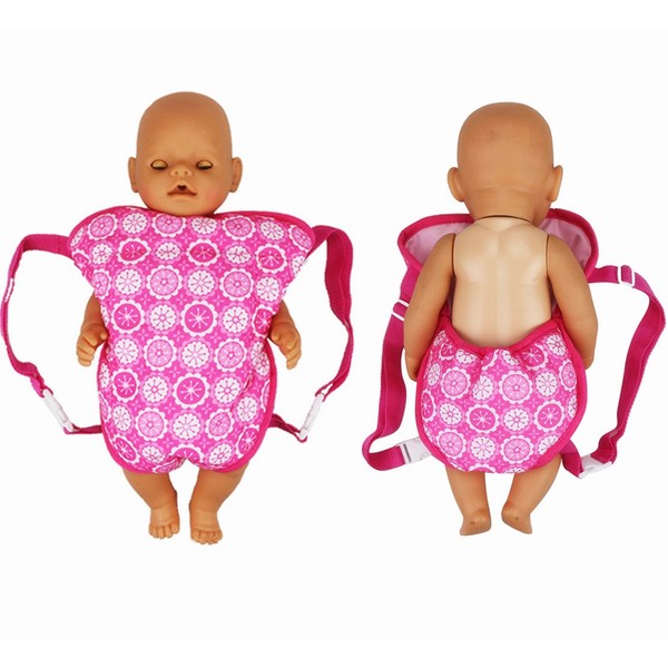 XADP Baby Doll Carrier Backpack Doll Accessories Front/Back Carrier with Straps- Fits 15 Inch to 18 Inch Dolls, Doll Carrier