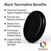 Black Tourmaline Worry Stone – Genuine Polished Palm & Thumb