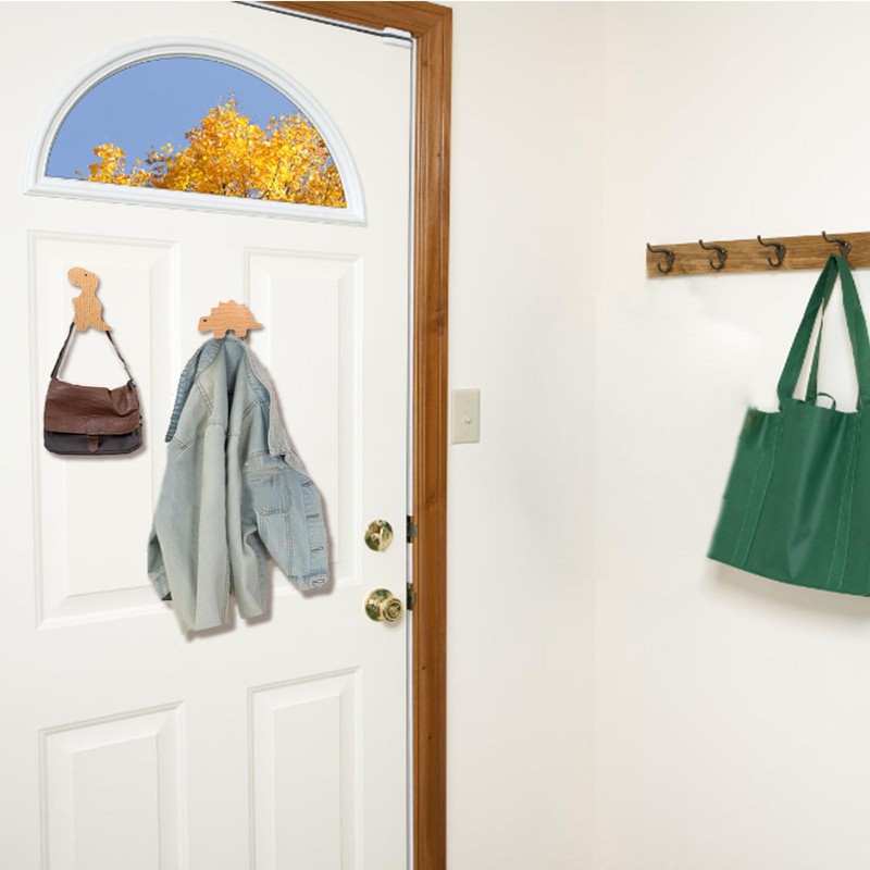 Ebrima 12 Pack Dinosaur Drawer Knobs, Dresser Knobs Kids, Wooden